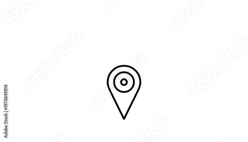 Location Pin Icon, GPS Navigation Marker, Map Pointer Symbol, Geolocation Concept