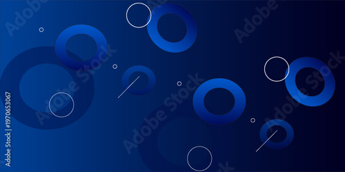 Minimal geometric background. Blue elements with fluid gradient. Cool background design for posters. Eps10 vector