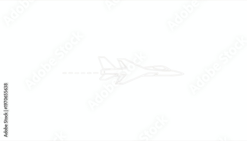 Fighter Jet Silhouette Flying Fast, Military Aircraft Outline, Speed Motion Blur