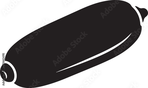 Black silhouette of a corn cob simple vector illustration representing healthy food and agriculture isolated on white background