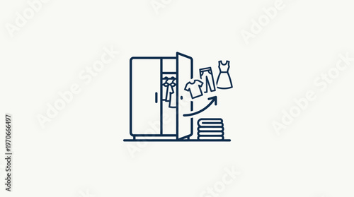 Wardrobe Organization and Decluttering Concept