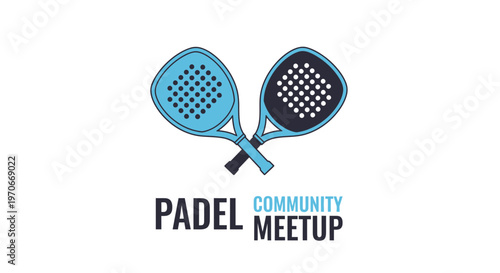 Modern Padel Racket Design For Community Meetup Events