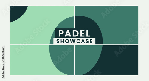 Modern Padel Showcase Graphic Design With Abstract Geometric Elements