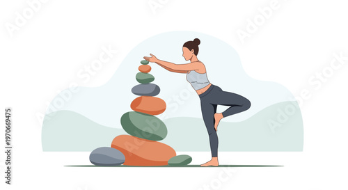 Zen Balance And Harmony Achieve Inner Peace With Stacked Stones