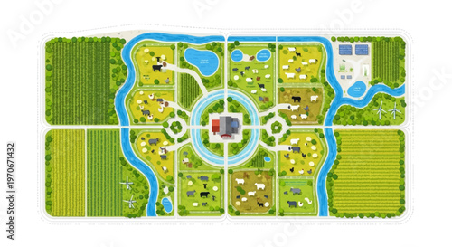 Sustainable Farm Layout with Renewable Energy Sources