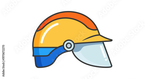 Colorful protective safety helmet equipment.