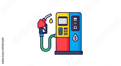 Gas Pump Fuel Station Machine.