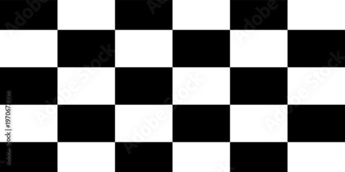 A black and white checkered pattern fills the frame