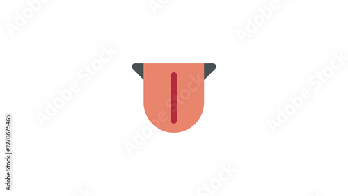 Tongue vector flat icon. Isolated mouth tongue out emoji illustration.