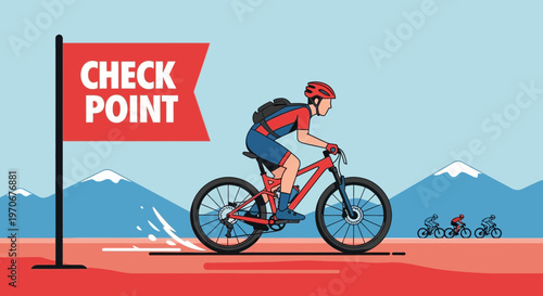 Mountain Bike Race Checkpoint Pass
