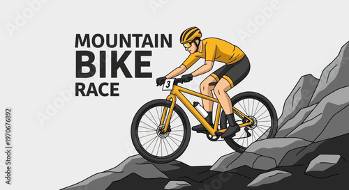 Mountain Bike Race Exciting Adventure on Rocky Trails