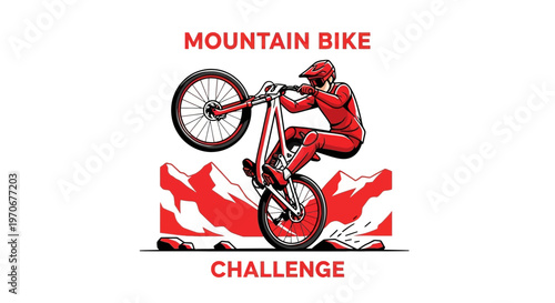Mountain Bike Challenge: A Dynamic Illustration of Extreme Sports and Rider Skill
