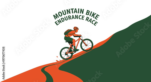 Mountain Bike Endurance Race: A Dynamic Visual Depicting Athletic Challenge and Outdoor Adventure