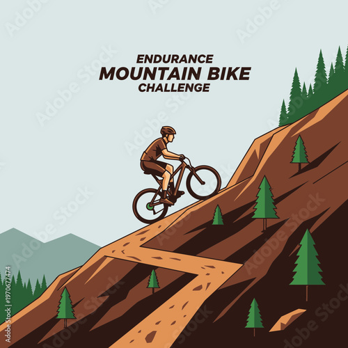 Mountain Biking Endurance Challenge: Ascending Slopes, Scenic Trails, and Adventure Awaits
