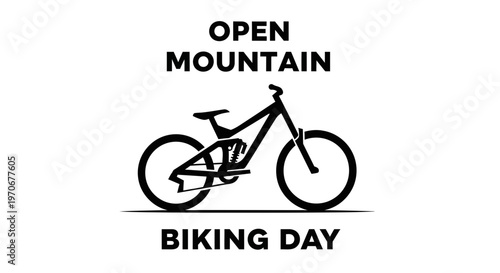 Mountain Biking Event Day Illustration Of Bike Silhouette Perfect For Promotional Purpose