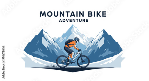 Mountain Biking Adventure: Conquer The Peaks With This Dynamic And Inspiring Illustration