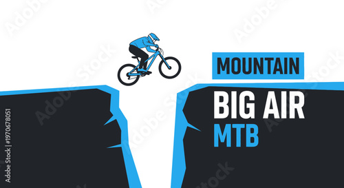 Mountain Biker Takes Extreme Jump Over Chasm Big Air Mtb