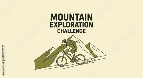 Mountain Biking Ascent Challenge Depicting Endurance And Adventure In Nature