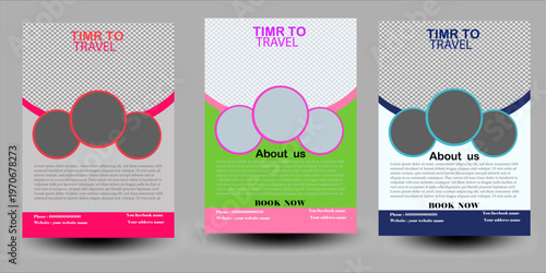 Travel Flyer Template Modern Tour Agency Poster Design Vacation Holiday Promotion