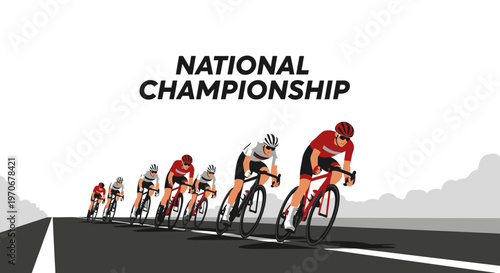 National Championship Cycling Race Depicts Speed and Competition in Graphic Style