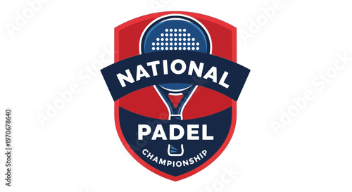 National Padel Championship Shield Logo Sporting Event Graphic
