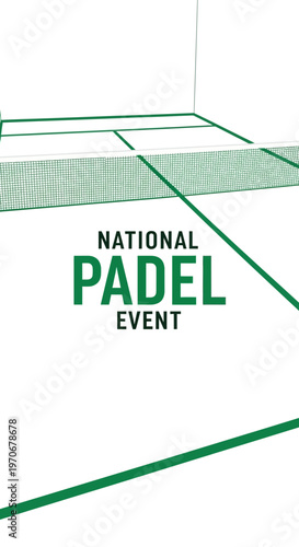 National Padel Event Court Graphic Design For Sports Promotion