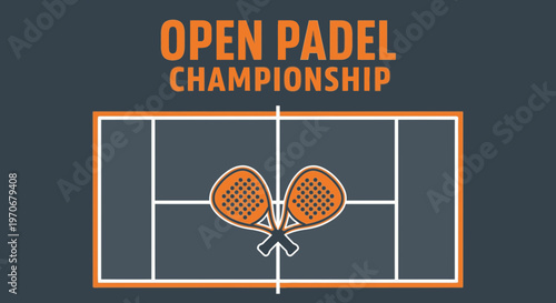 Official Open Padel Tournament Championship Graphic Design Sport Event