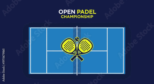 Open Padel Championship Event Announcement Graphic