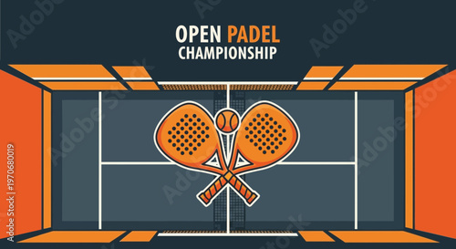 Open Padel Championship Sport Competition Event Graphic Design