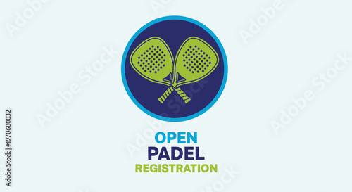Open Padel Registration Announcement Sport Event Graphics