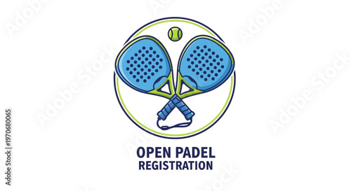 Open Padel Tournament Logo: A Sporting Emblem for Registration And Competition