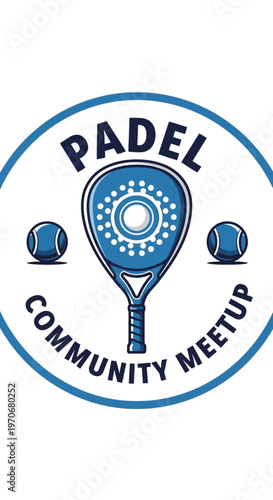 Padel Community Meetup Sport Event Logo Design