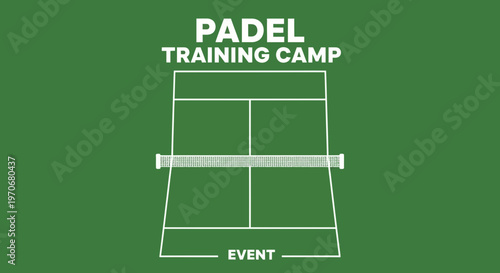 Padel Court Training Camp Event Graphic Design