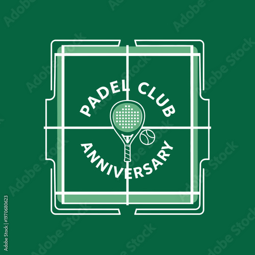 Padel Club Anniversary Celebrating Sporty Achievement And Athletic Fun