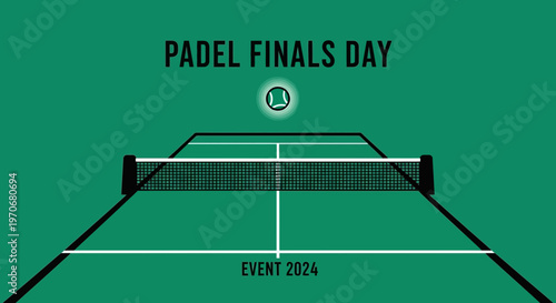 Padel Finals Day Event 2024 Minimalist Sports Illustration