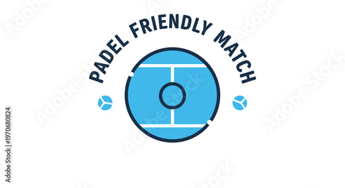 Padel Friendly Match Logo Design Sport Competition