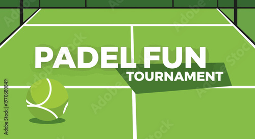 Padel Fun Tournament Exciting Sport Event Advertisement