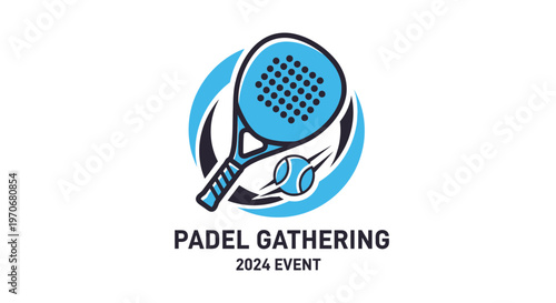 Padel Gathering 2024 Event Sports Tournament Logo Design