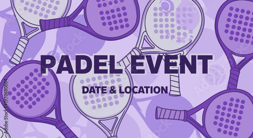 Padel Event Announcement Invitation Graphic Design