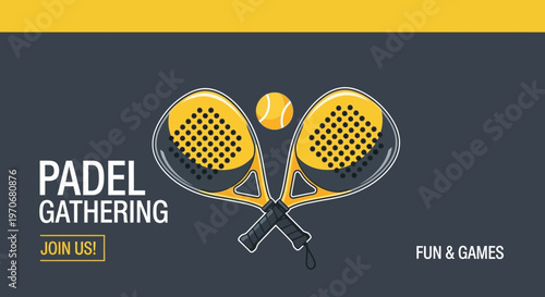 Padel Gathering Fun And Games Sports Invitation Event