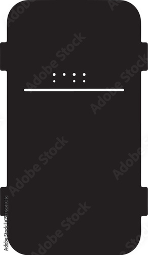 Braille button, tactile sign, accessibility symbol, black icon