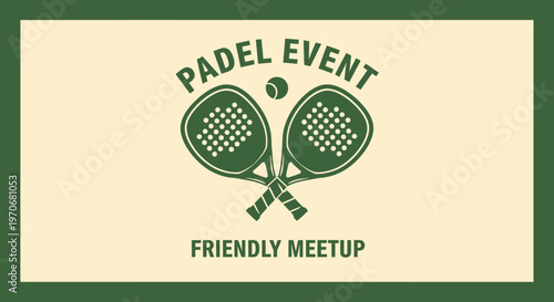 Padel Event Friendly Meetup Graphic Design Illustration