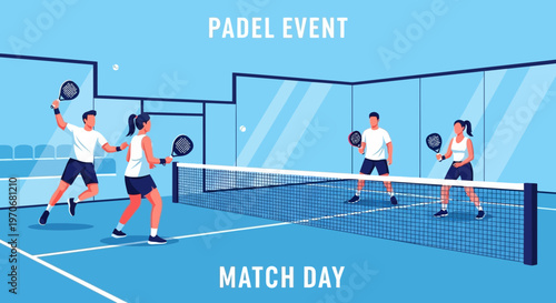 Padel Match Day Competition Event In Indoor Court
