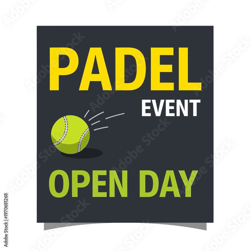 Padel Event Open Day Invitation Graphic Design Template Minimalist Style