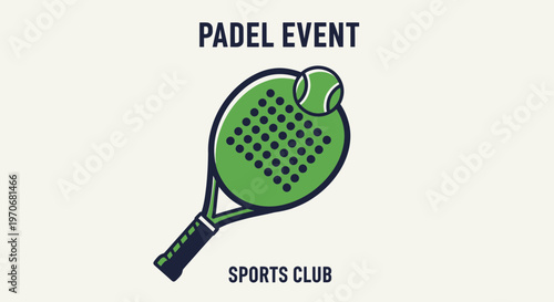 Padel Event Sports Club Graphic Design Icon