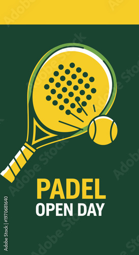 Padel Open Day Sports Event Graphic Design For Promotion And Advertising