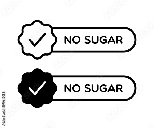 Vector No Sugar Label Illustration