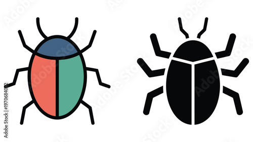 green bug vector illustration