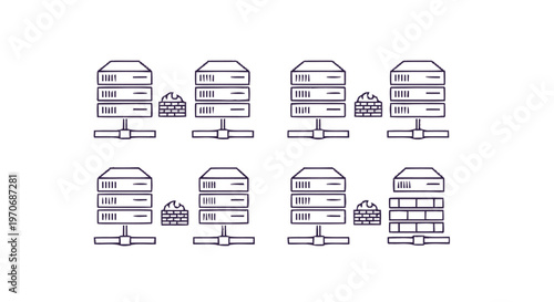 Data Servers Representing Information Technology and Modern Digital Storage.