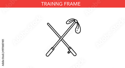 Dog Training Agility Equipment: Crossed Agility Sticks with Ribbon for Obedience and Sport